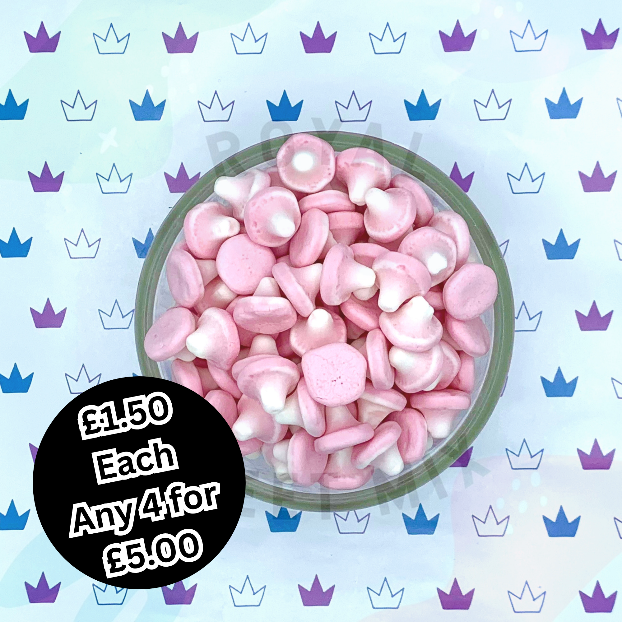 Foam Mushrooms - 80g