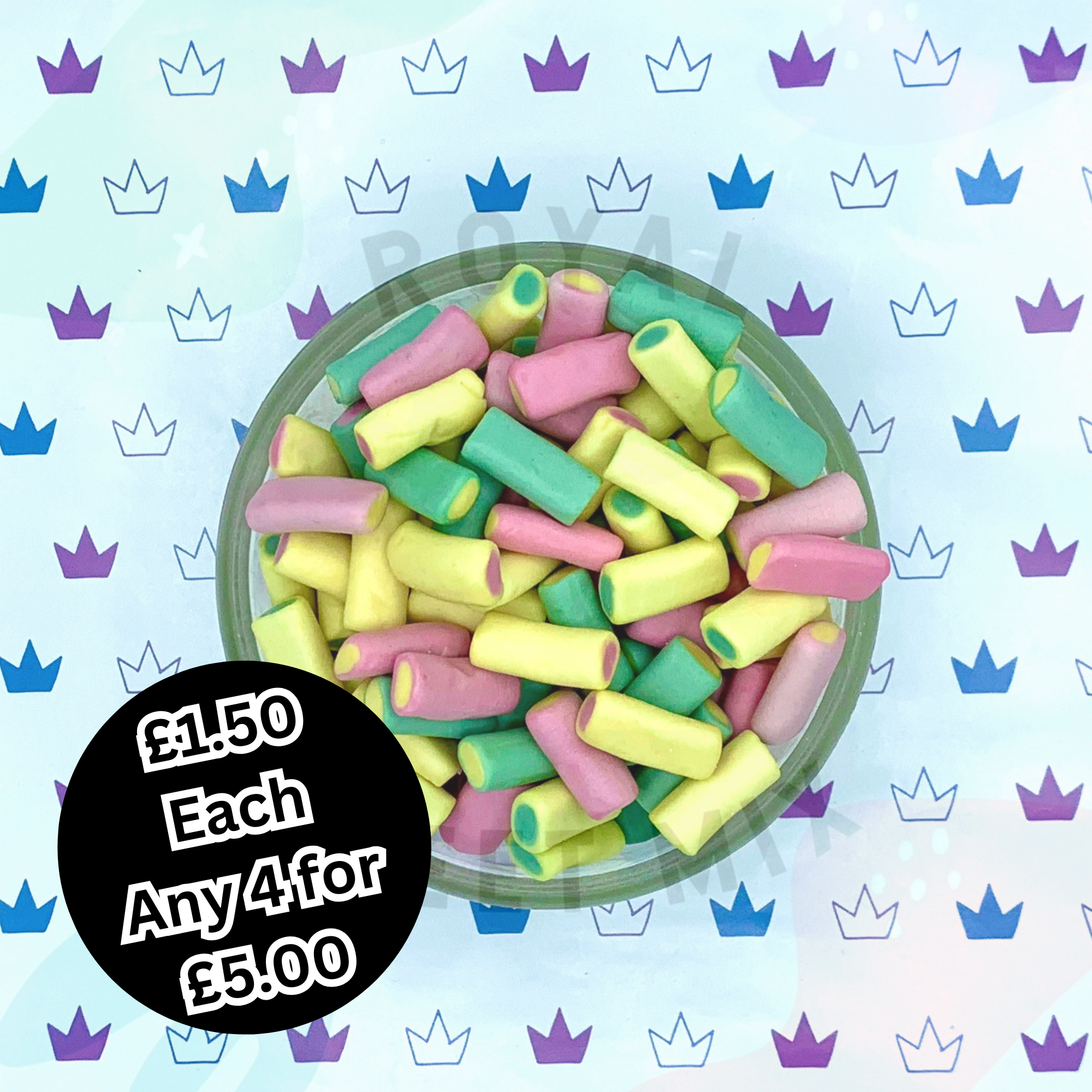 Haribo - Rhubarb & Custard Pencil Bites - 100g